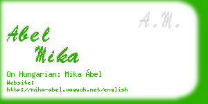 abel mika business card